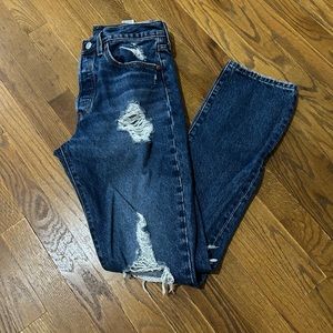 Levi’s 501 distressed denim
